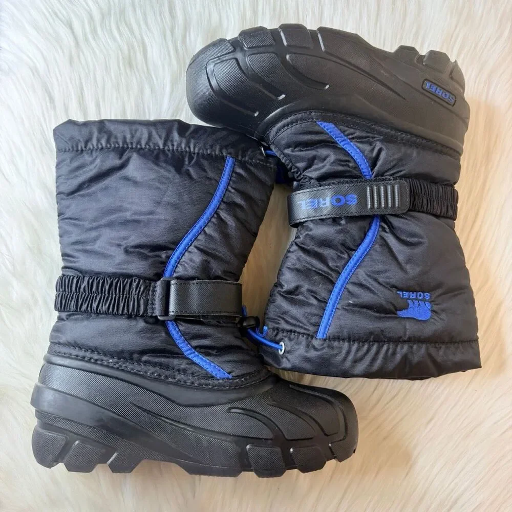 Sorel Boys' Flurry Waterproof Winter Boots Size 2